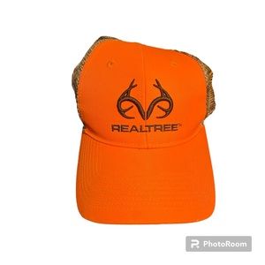 Used Realtree Orange & Camo Trucker Cap